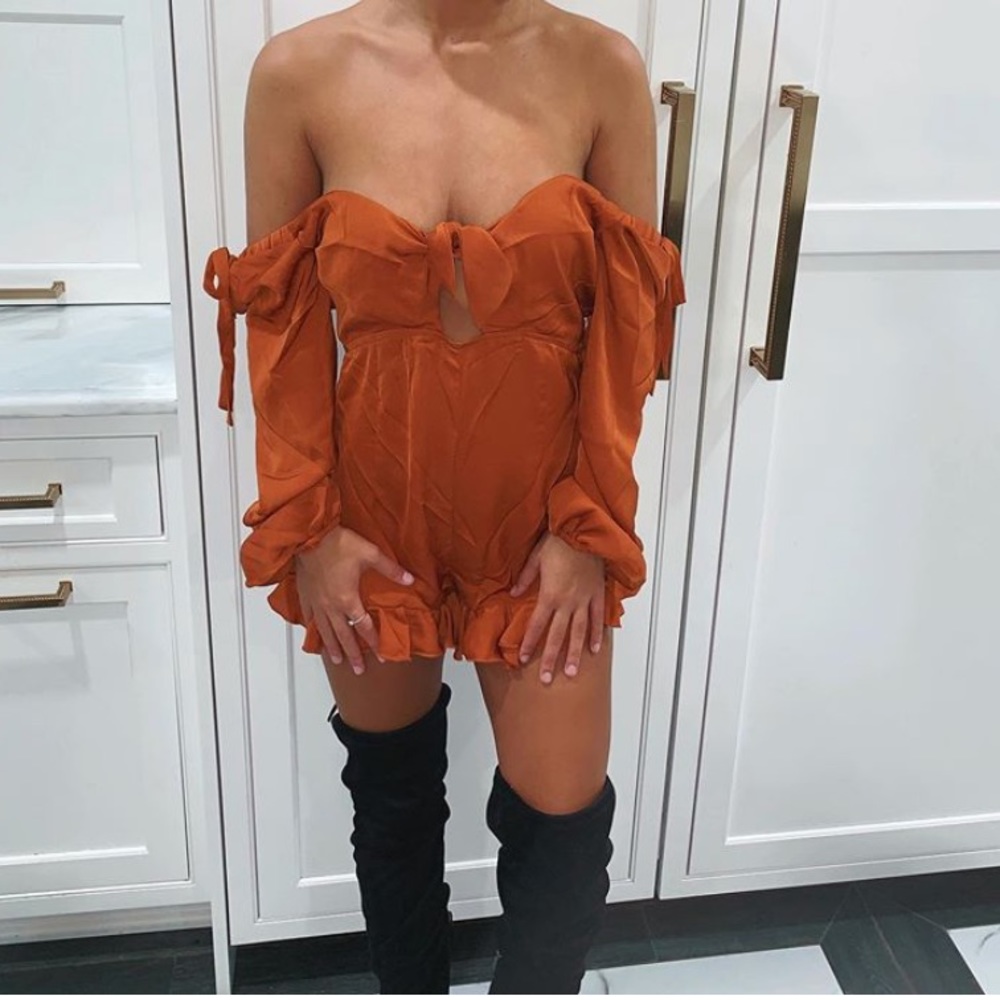 Off the shoulder romper NWOT